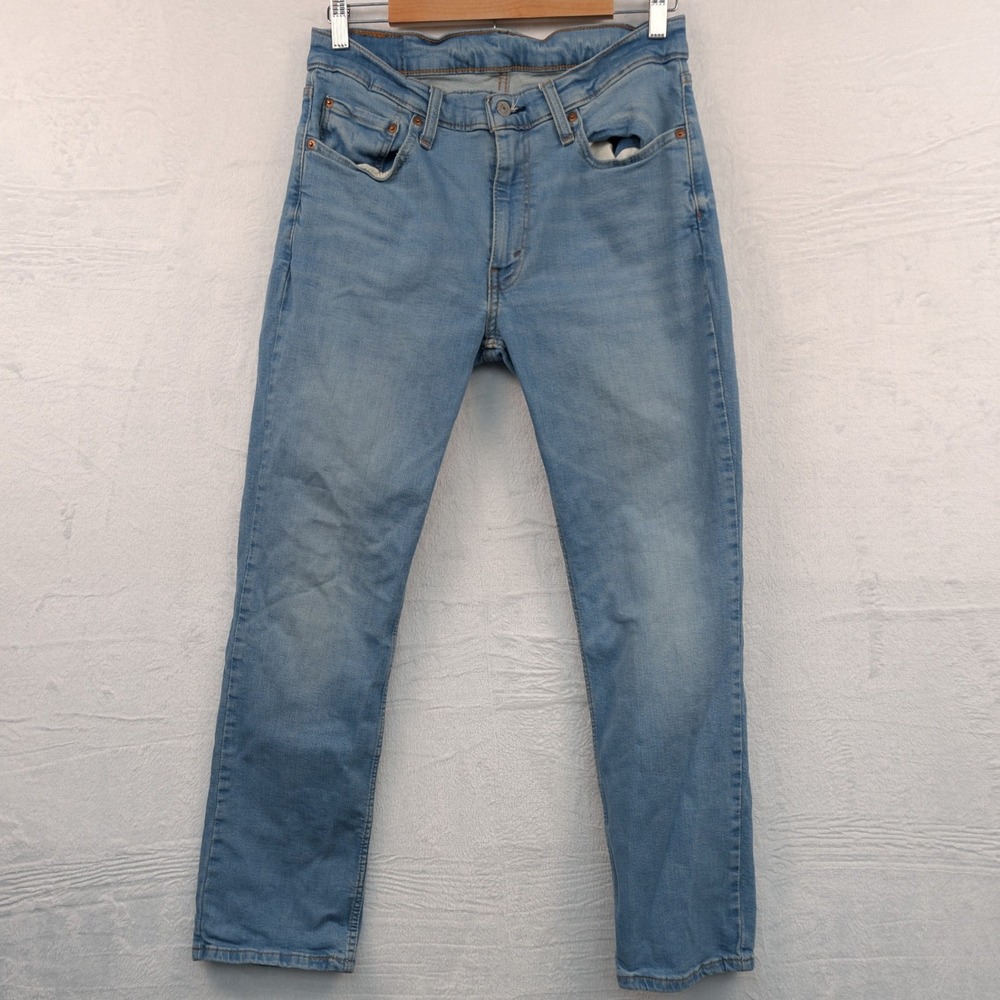 Levi's 511 Jeans Men's 34x30 Blue Light Wash Slim Fit Tapered Streetwear Red Tab